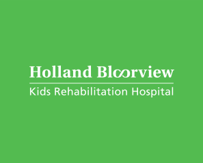 Holland Bloorview logo on green background