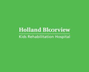 Holland Bloorview logo in a green background