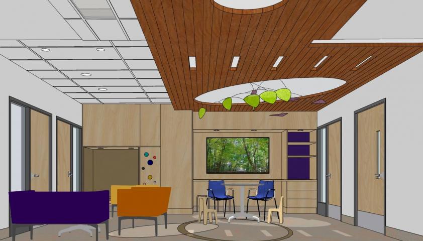 MRI waiting room rendering