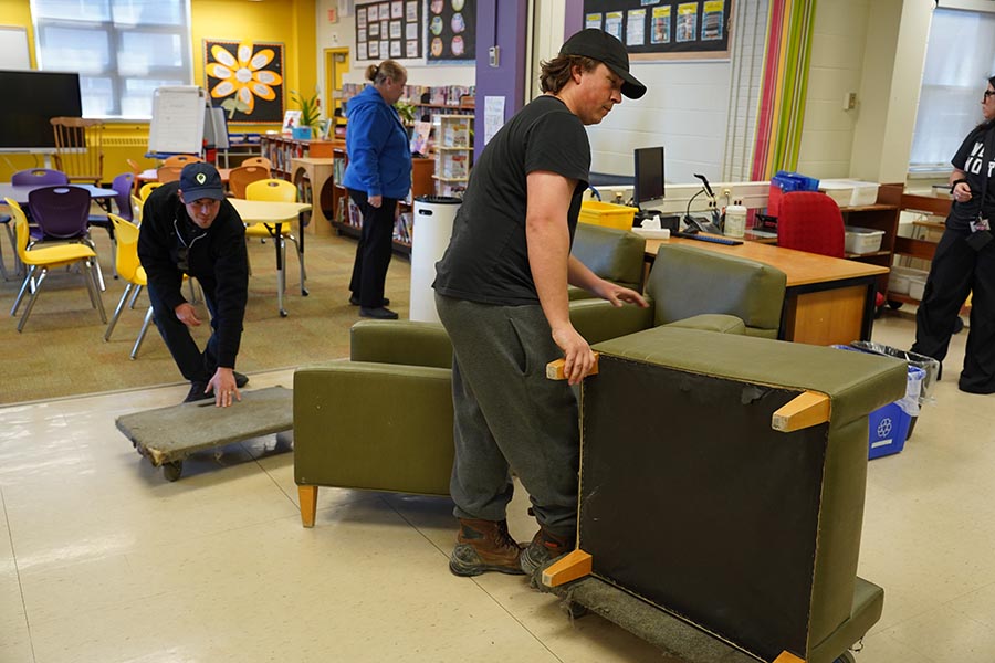 Holland Bloorview donated no longer used furniture to community partners who needed them, including two TDSB schools.