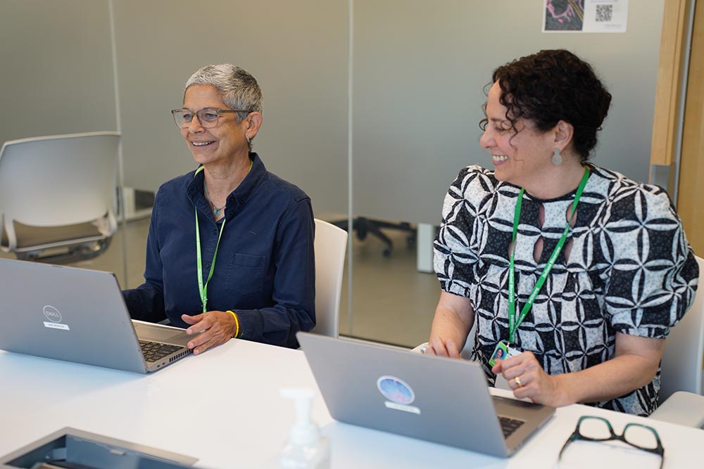 Salina with Lisa Kanigsberg, research coordinator
