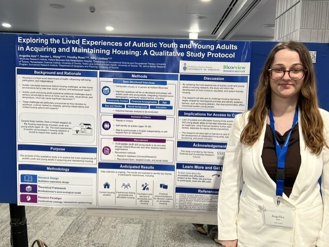Angelika Aziz and her research poster