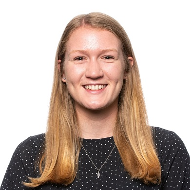 Headshot of Sara Marshall smiling with a white background