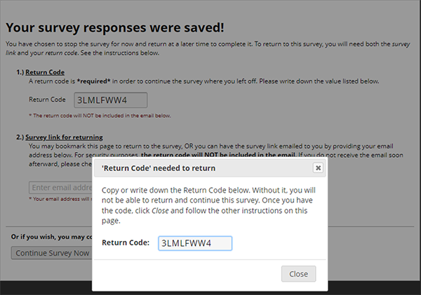Family support fund survey example