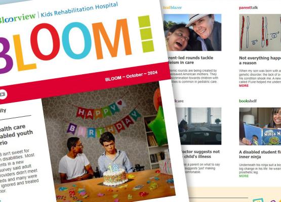 Collage of newsletter stories and images