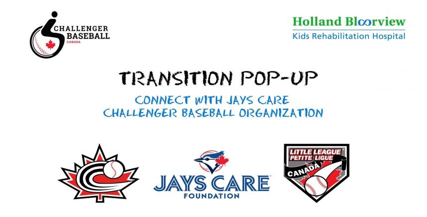 transitions banner for Jays Care event