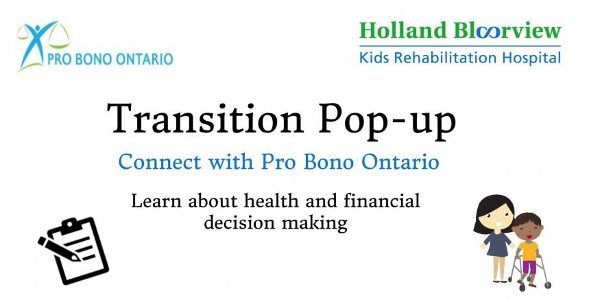 banner graphic for the transitions pop-up event