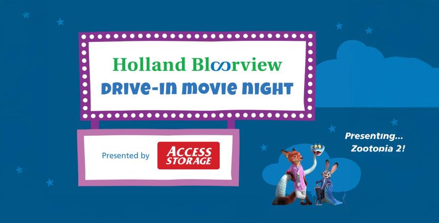 Holland Bloorview drive-in movie night poster