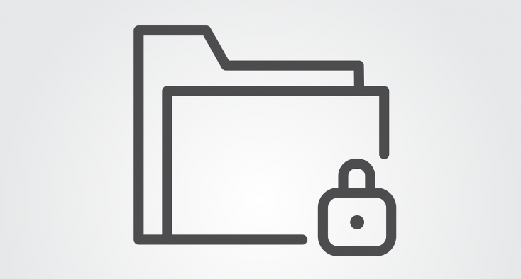 folder icon with a lock