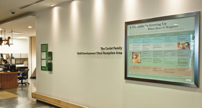 The Coriat Family Child Development Clinic Reception Area