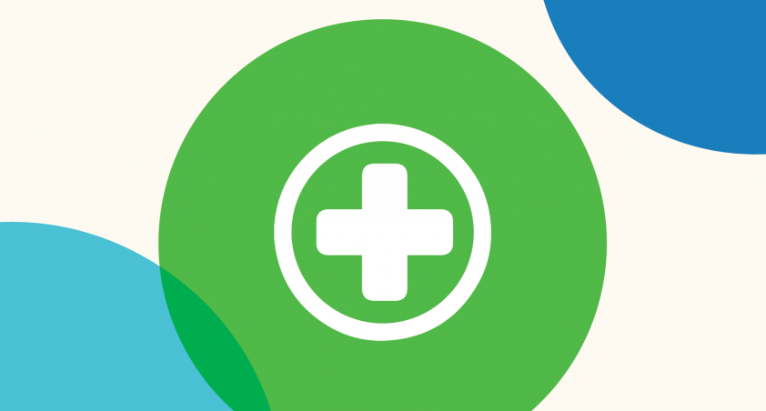 icon of medical icon on green circle