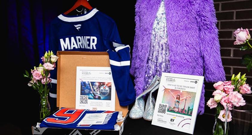 Some sponsorship items in silent auction