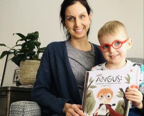 Danielle and her son Freddie with the book. 
