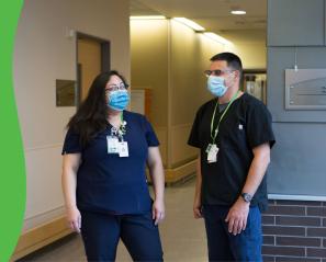 Two Holland Bloorview nurses standing next to each other