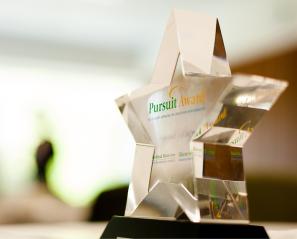 Image of Pursuit Award star-shaped trophy