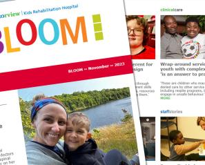 Collage of newsletter images and articles