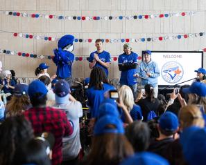 A group of people seeing some people on the stage