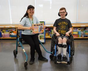 Two teenagers on wheelchairs