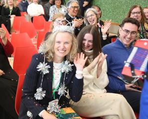 Outgoing president and CEO Julia Hanigsberg at her retirement event