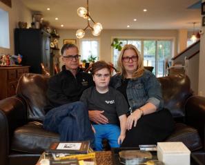 Emery Gelissen, pictured with parents Kadey Schultz and Marcus Gelissen