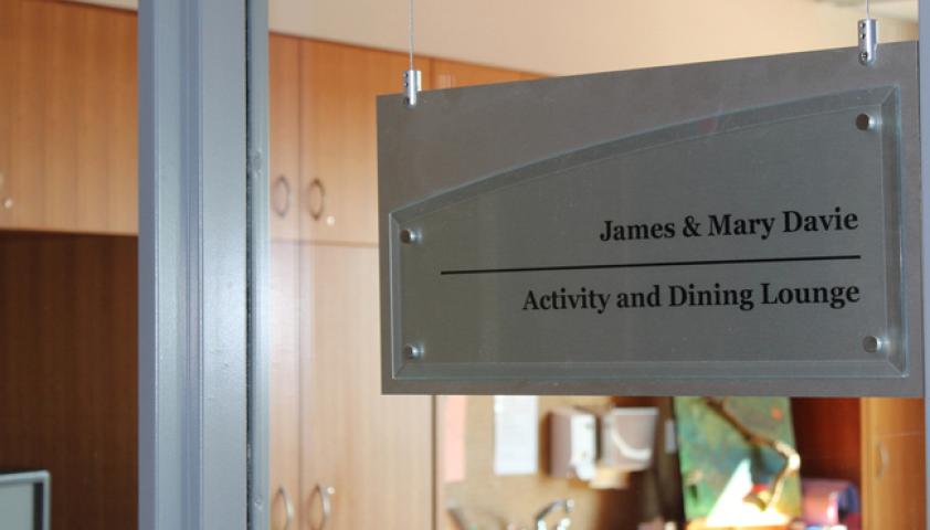 Activity and dining lounge in honour of James and Mary Davie