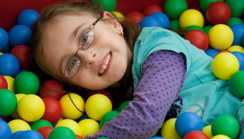 The ball pit is always a kid favorite!