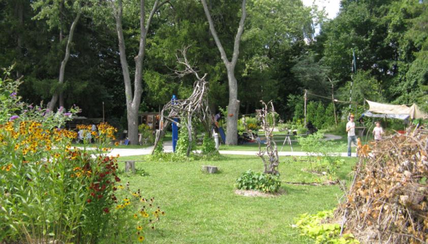 Spiral Garden is an integrated outdoor art, garden and play program that is run in the summer months