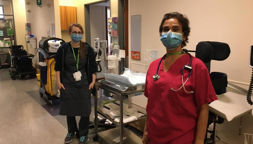 Nurses at work in the inpatient units.