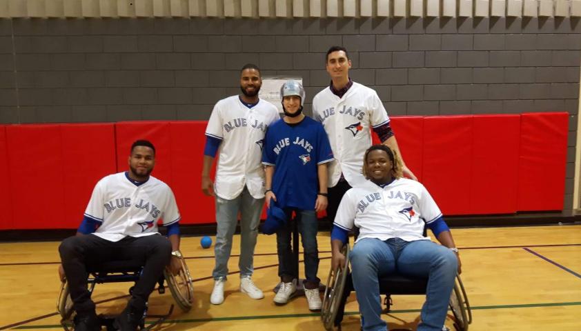 Jacob meeting the Toronto Blue Jays