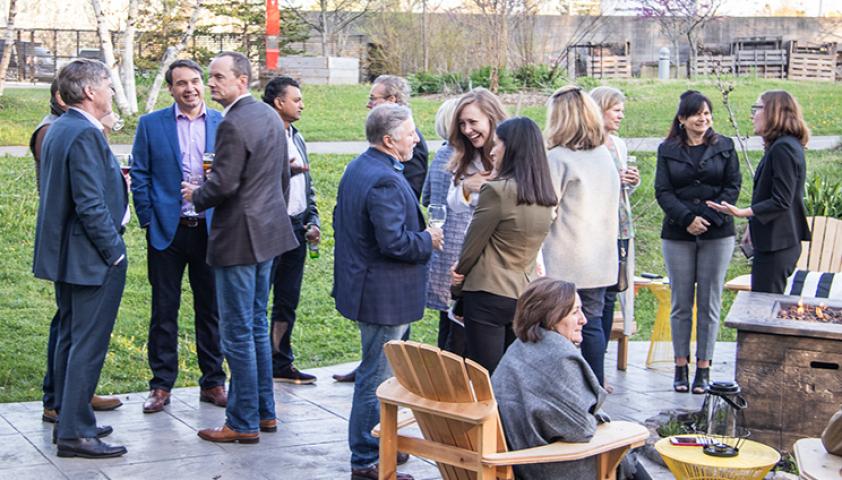 attendees and donors mingling