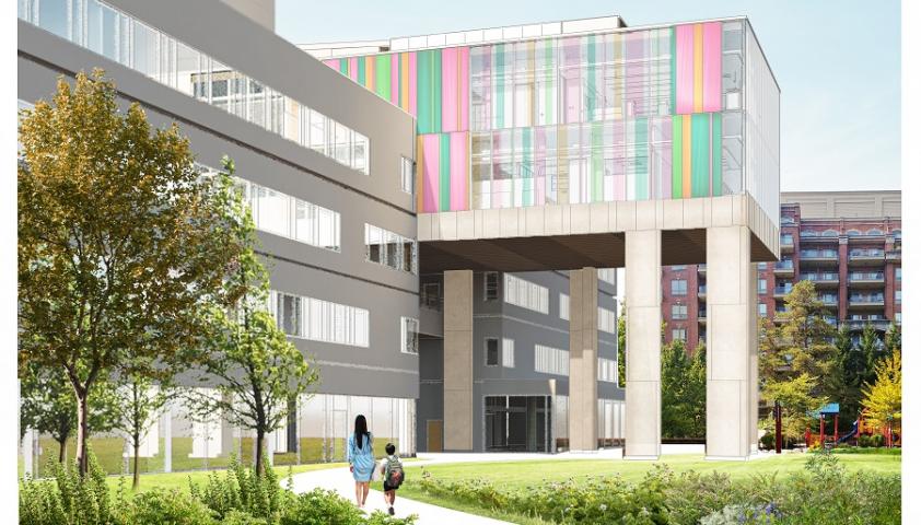 Rendering of the two-storey addition to be built on the north side of Holland Bloorview