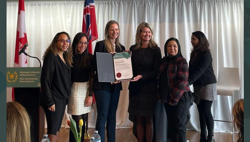 SLED-VAST team receives award from Minister Jill Dunlop