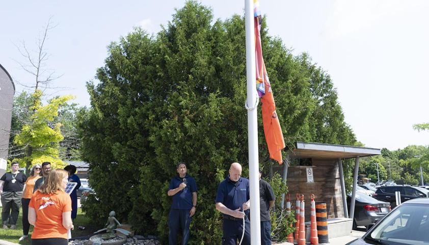 Flag raising