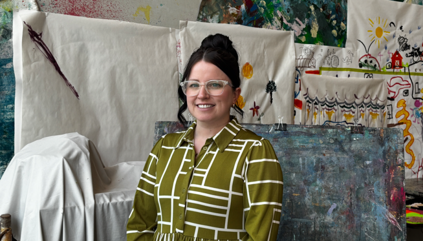 adult woman in art room