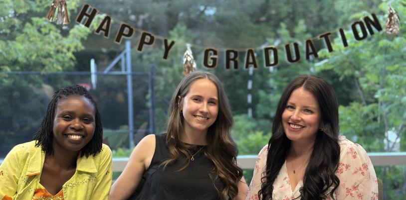 group of residents and fellows celebrating their graduation