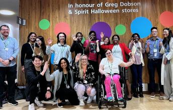 A group of people in an indoor setting