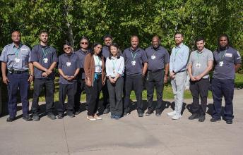 A group photo in an outdoor setting