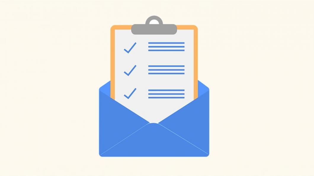 icon of a checklist in an email