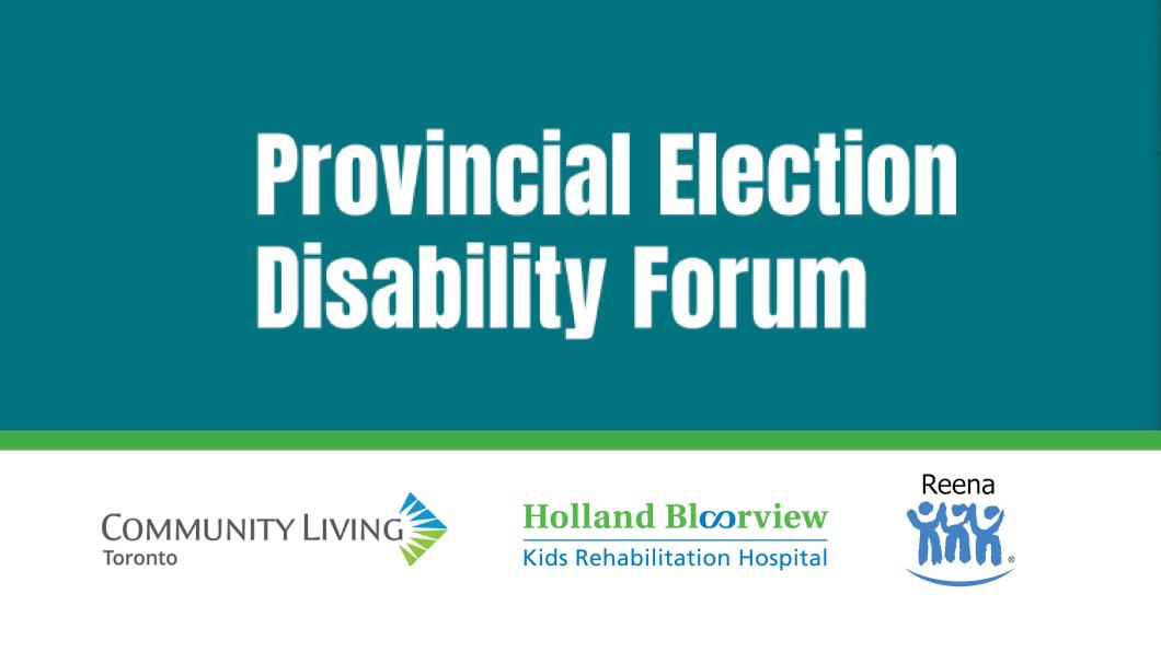 Blue banner with white text reading provincial election disability forum