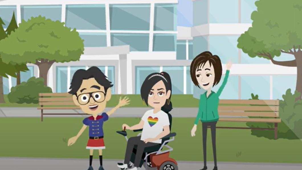 Screen shot of video series on disability, sexuality and relationships