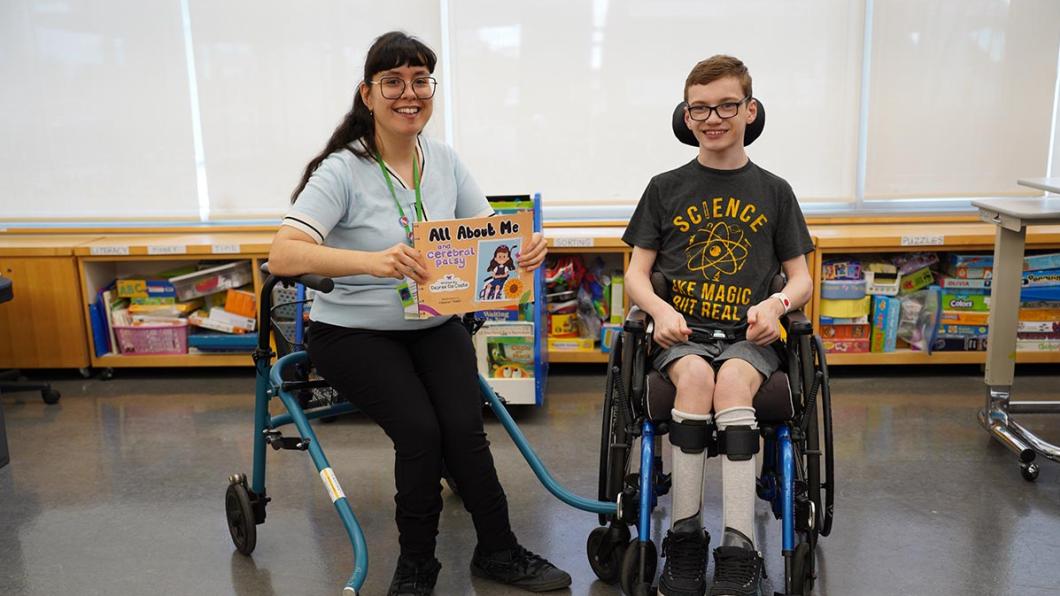 Two teenagers on wheelchairs