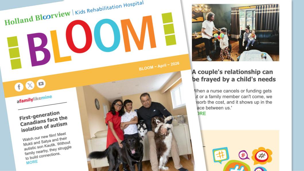 Collage of newsletter stories and images