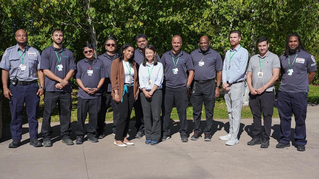 A group photo in an outdoor setting