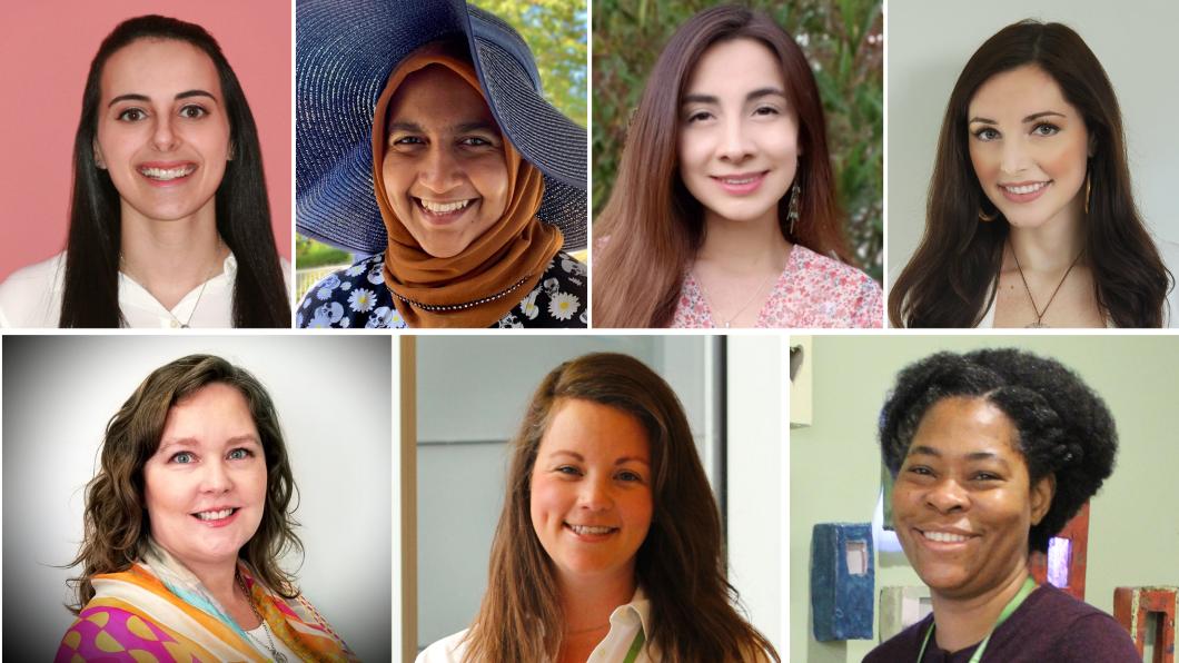 Images of researchers, students and a physician to honour International Day for Women and Girls in Science