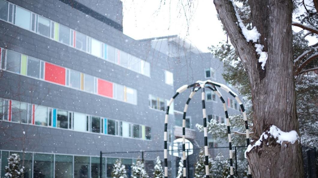 A building in snow scene
