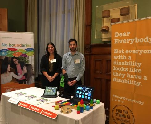 Holland Bloorview demonstrates Botley's Bootle Blast at CAHO's Queen's Park Showcase