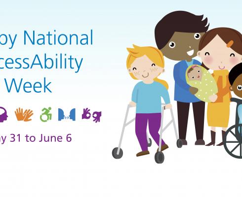 clients together celebrating accessibility week