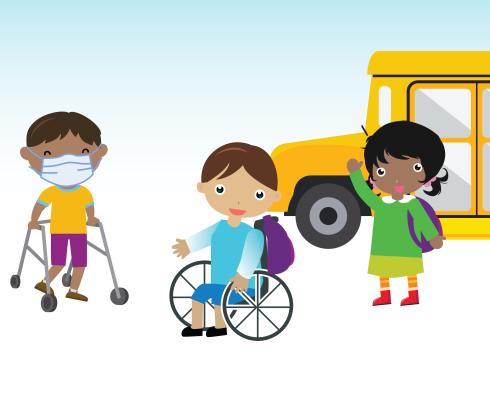 clients and staff at school