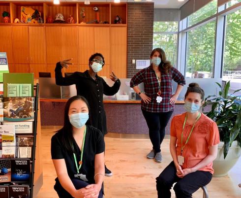 The Family Support Fund team striking a pose. 