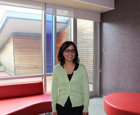 Dr. Azadeh Kushki, senior scientist, Autism Research Centre (note: photo taken before the COVID19 pandemic)